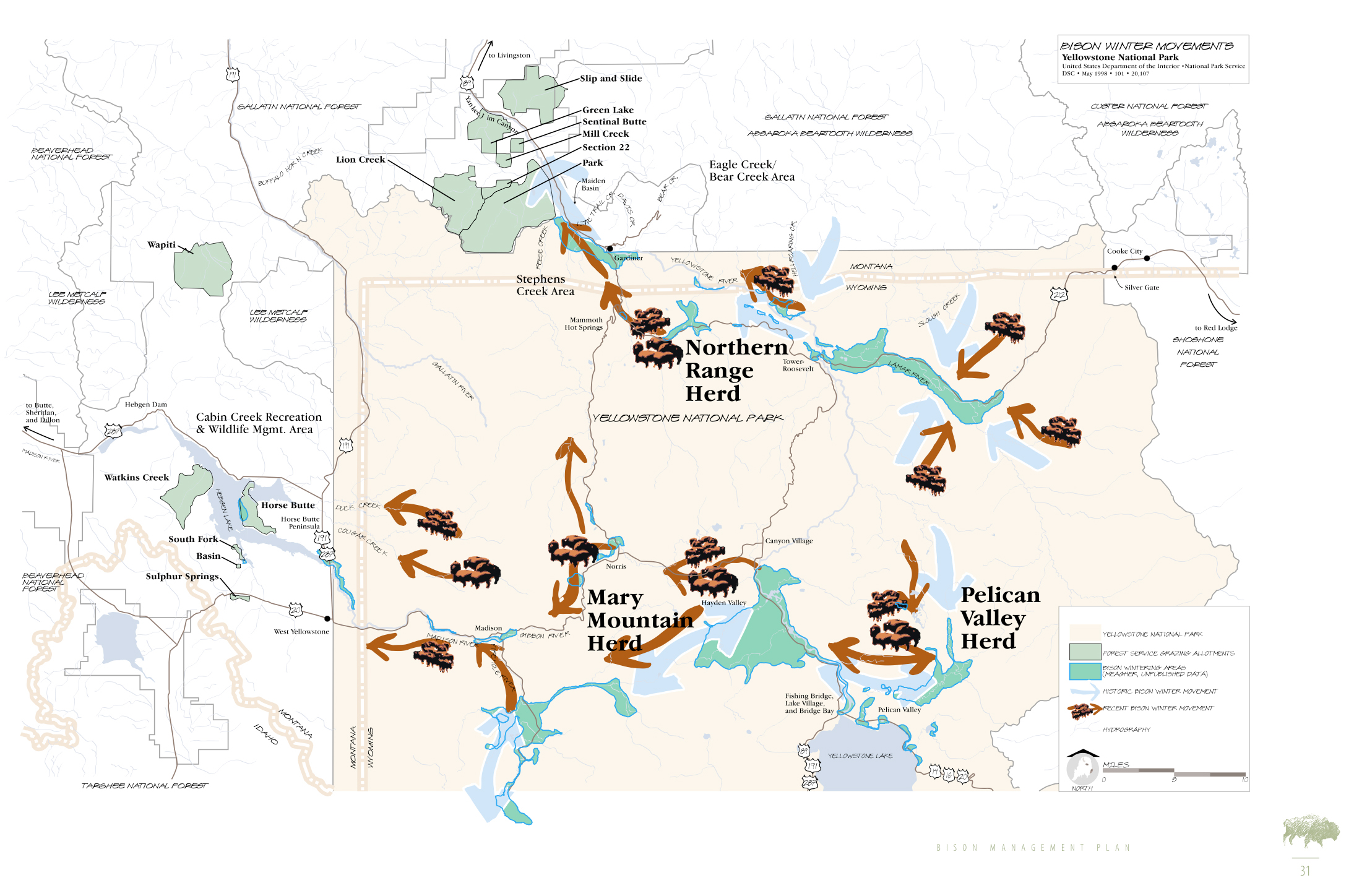 Bison Migration Map