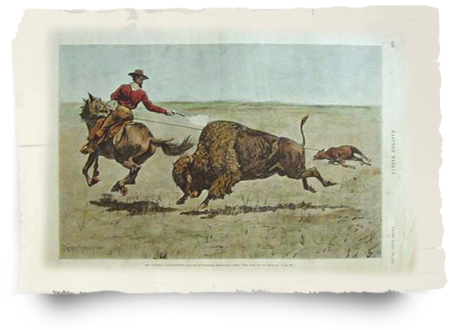 White Man Shoots Buffalo